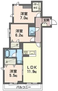 エムリエート (2F)【2階】の間取り