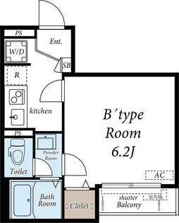 1Kの間取り画像