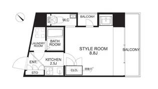 Tiedeur AZABUDAI【6階】の間取り
