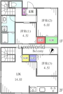 神奈川県川崎市幸区小向仲野町【一戸建】の間取り