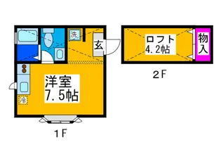 ラビアンローズ【1階】の間取り