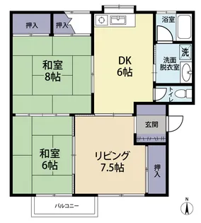 シティーハイツ舘【1階】の間取り