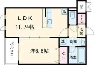 メルベイユ浜田山【1階】の間取り