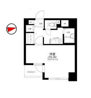 シンシア麻布十番【5階】の間取り