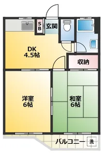 村上コーポ【1階】の間取り