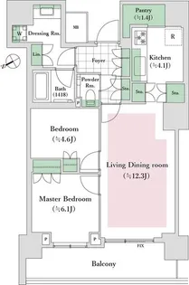 ザ・タワー横浜北仲【30階】の間取り