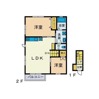 ハイツやながわ【2階】の間取り