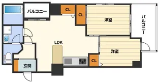 大阪府大阪市北区同心1【マンション】の間取り