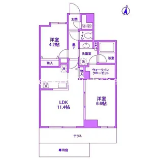 神奈川県横浜市神奈川区高島台【マンション】の間取り