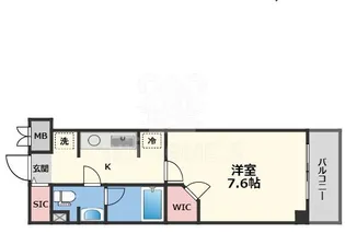 パークアクシス四ツ橋【8階】の間取り