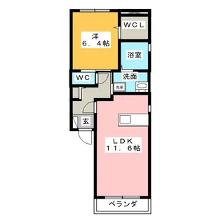 ソレアードスワ【2階】の間取り