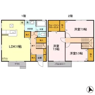 長野県松本市筑摩2【一戸建】の間取り