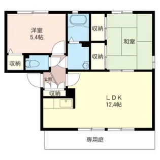 チェリー ハウス A【1階】の間取り