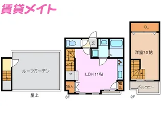 グレイスヴィラ【3階】の間取り