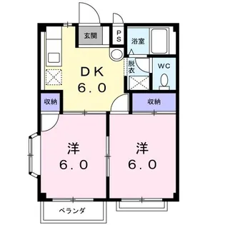 YNハイツB【2階】の間取り