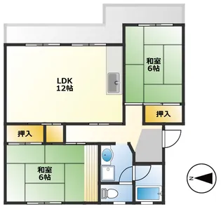 エイトハイツ坂本【4階】の間取り