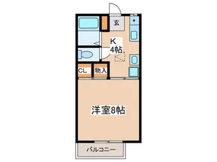ハイツ鶏鳴【1階】の間取り