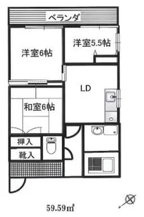 シャトーライフ相模原I【3階】の間取り