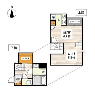 ADC西熊本SEIRA【2階】の間取り