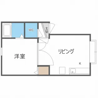 北海道札幌市中央区南八条西5【アパート】の間取り