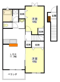 ペニンシュラB【2階】の間取り