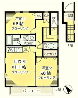 HeimRegenbogen(ハイムレーゲンボーゲン)【2階】の間取り