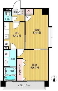 エクセルシオール新宿西戸山【4階】の間取り