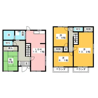 愛知県春日井市藤山台5【一戸建】の間取り