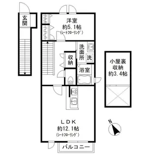東京都目黒区自由が丘2【アパート】の間取り