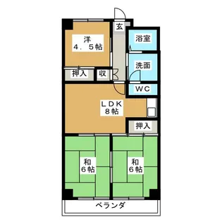 ラ・ポルト【4階】の間取り