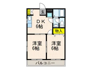 パ-クサイド21【2階】の間取り