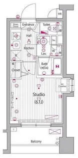 グランド・ガーラ桜木町駅前【10階】の間取り