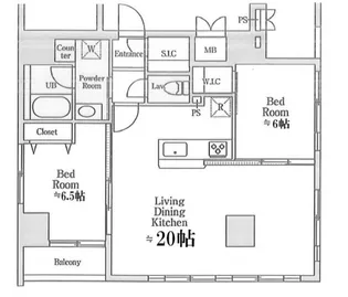 東京都江戸川区西小岩4【マンション】の間取り