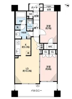 グラーサ渋谷松濤【13階】の間取り
