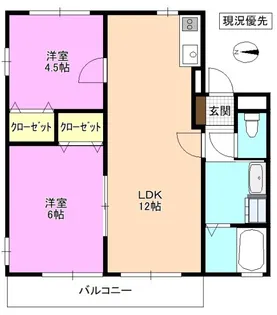 シティハイムナガタII【2階】の間取り