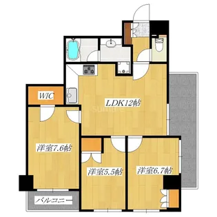 王子神谷パークサイドハイツ【11階】の間取り