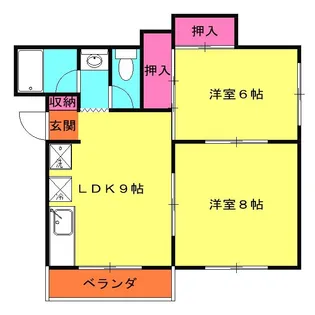 第1カサリンダ【2階】の間取り