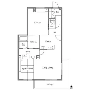 R1 court 豊中【3階】の間取り
