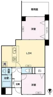 パティオ久が原【1階】の間取り