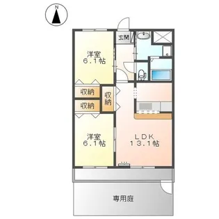 ヴィレッヂ イツオ【1階】の間取り