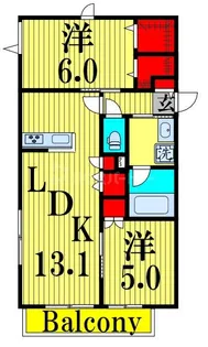 Bonheur de Chien Kitaayase【1階】の間取り