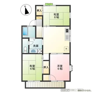 ドエル国立【2階】の間取り