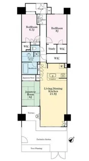 グランフェスタ宮原フィオーレ【1階】の間取り