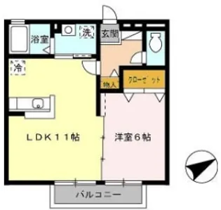 ファルベ ブルーノ【2階】の間取り