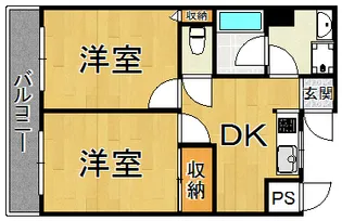 ラリーブ甲子園【3階】の間取り