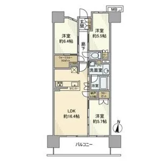 インプレスト所沢【10階】の間取り