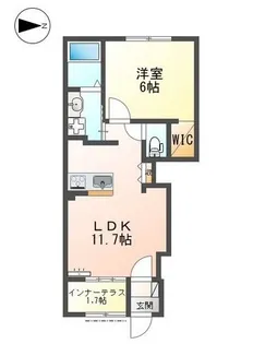西吹新築アパート【1階】の間取り