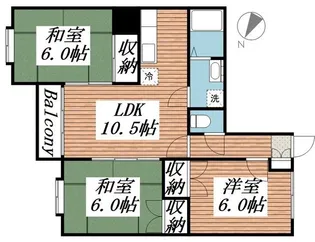 サンワロイヤル長江【1階】の間取り