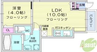 オ・クレール【1階】の間取り