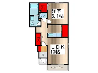 パルコプレッソ【1階】の間取り